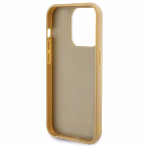 Guess Disko Metalinis Užrašas dėklas telefonui iPhone 15 Pro - auksinis