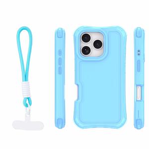 Safepop dėklas su dirželiu skirtas iPhone 16 Pro Max 6,9" mėlynas