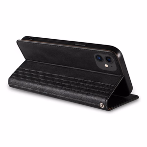 Magnetinis dirželio dėklas iPhone 12 piniginė + mini pakabukas juodas