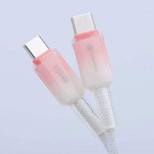 Cable USB C to USB C Forcell F-Energy QC4.0 PD 5A 100W Gradient 1 m C357 white