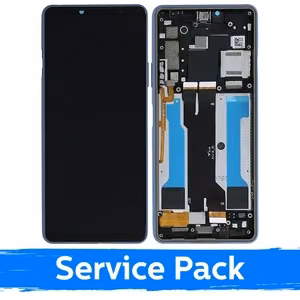 Ekranas skirtas Sony Xperia 10 III mėlynas su rėmeliu (Service Pack)