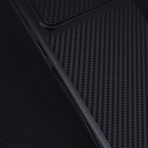 Nillkin Sintetinio pluošto S dėklas Samsung Galaxy S23+, kameros dangtelis, juodas