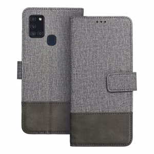 Flip case for Samsung A21s Gomma Book gray