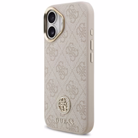 Guess 4G Strass Logo Magnetinis dėklas telefonui iPhone 17 - rožinė