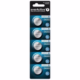 everActive CR2032 mini ličio baterija - lizdinė plokštelė 5 vnt.