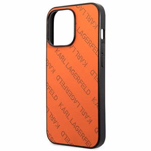 Karl Lagerfeld Perforuotas dėklas telefonui iPhone 13 Pro Max 6.7" - oranžinis