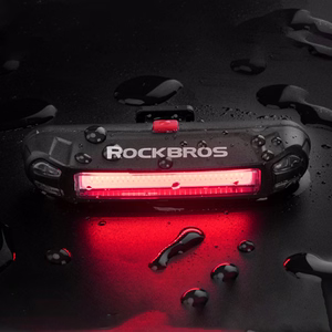 Rockbros A54BK galinis dviračio žibintas + Micro USB - USB-A laidas - juodas