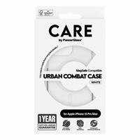 CARE by PanzerGlass Urban Combat Magnetinis dėklas telefonui iPhone 15 Pro Max - baltas