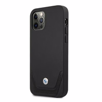 BMW Odinis perforuotas dėklas iPhone 12 / iPhone 12 Pro - juodas