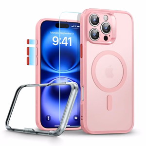 ESR Classic Pro Rinkinys Halolock Magnetinis dėklas iPhone 16 Pro Max - Rožinis