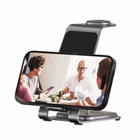 Forcell F-ENERGY Simply Charge 3in1 aliuminis suderinamas su Apple Watch ir Samsung Watch pilkas