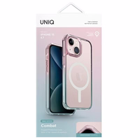UNIQ etui Combat Duo iPhone 15 / 14 / 13 6.1" Magclick Charging niebiesko-rožinis/pastel sky mėlynas-powder rožinis