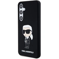 Karl Lagerfeld silikoninis Ikonik dėklas telefonui Samsung Galaxy S24+ - juodas