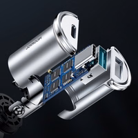 Automobilinis įkroviklis Joyroom "C-A45" pilkas 20W (1xPD / 1xQC3.0 / Special for iP)