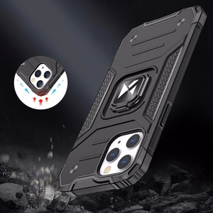 Wozinsky Ring Armor dėklas telefonui iPhone 14 Pro Max šarvuotas dangtelis magnetinis laikiklis žiedas auksinis