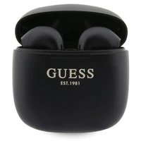 Guess GUTWST26PSK TWS Bluetooth ausinės + įkrovimo stotelė - juodos Classic EST logotipas
