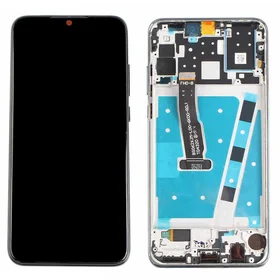 Ekranas Huawei P30 Lite su lietimui jautriu stikliuku ir rėmeliu juodas ORG