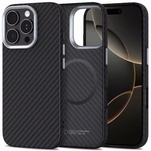 Tech-Protect Ion Carbon Magnetinis dėklas telefonui iPhone 16 Pro Max - juodas/pilkas
