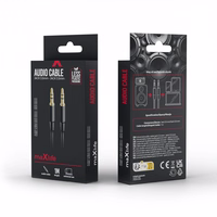 Maxlife kabelis su 3,5 mm audio kištuku – 3,5 mm kištukas 1 m juodas