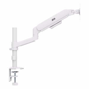 Ergo Office ER-691 W – dujinės spyruoklės monitoriaus laikiklis 17–32 col. ekranams, 1–10 kg, VESA iki 100×100, matinis baltas