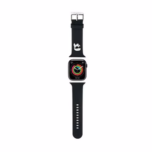 Karl Lagerfeld 3D Rubber Karl Head dirželis juodas skirtas Apple Watch 38/40/41mm