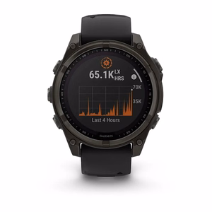Išmanusis laikrodis Garmin Fenix 8 Sapphire Solar juodas/pilkas
