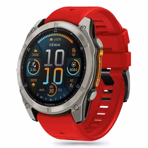 Tech-Protect Silikono linijos diržas Garmin Fenix 5X / 5X Plus / 6X / 6X Pro / 7X / 8 (51 mm) - raudonas