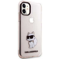 Karl Lagerfeld KLHCN61HNCHTCP iPhone 11 / Xr 6.1" rožinis/rožinis kietas dėklas Ikonik Choupette