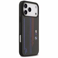 Dėklas telefonui BMW M Kevlar Lines & Logo MagSafe Case for iPhone 17 Pro Max - juodas