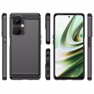 Carbon dėklas OnePlus Nord CE 3 lankstus silikoninis anglies dėklas juodas
