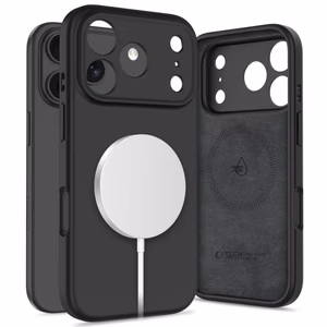 Tech-Protect Silicone magnetinis dėklas telefonui iPhone 17 Pro - juodas