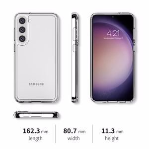 Crong Crystal Shield Cover dėklas, skirtas Samsung Galaxy S23+, skaidrus