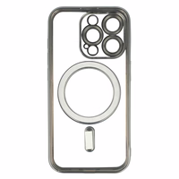 Metalinis magnetinis dėklas telefonui Iphone 14 Pro sidabrinis