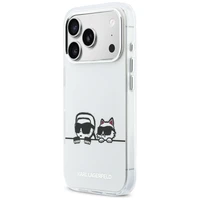 Karl Lagerfeld IML Karl & Choupette Peekaboo Logo MagSafe Case for iPhone 17 Pro Max - White