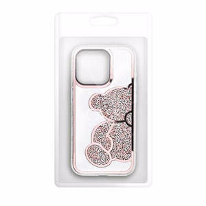 TEDDY BEAR dėklas telefonui IPHONE 14 rožinis