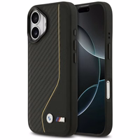 BMW M Carbon Line & Logo MagSafe Dėklas for iPhone 17 - geltonas