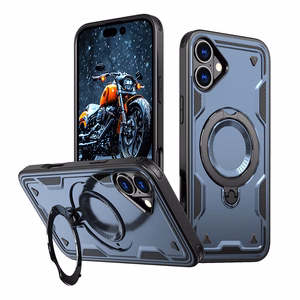 Hybrid Armor Trendy dėklas telefonui su MagSafe iPhone 16 Plus - mėlynas