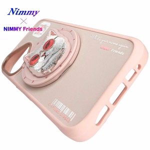 Nimmy Glasses Cool Cat MagSafe dėklas iPhone 16 - rožinis
