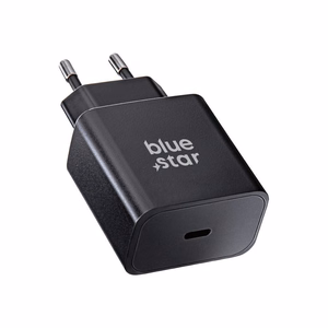 Įkroviklis Blue Star (TFB-TC-25W) + "USB-C (Type-C) to "USB-C (Type-C)" (1xUSB-C 25W) juodas