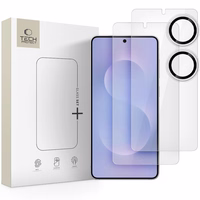 Grūdintas stiklas Tech-Protect Glass Set+ 3 vnt. Samsung Galaxy S25 Edge - Skaidrus