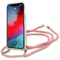 Guess Script Vintage iPhone 12 Pro Max 6.7" dėklas - rožinė