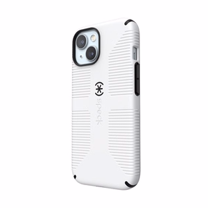 Speck Candyshell Grip MagSafe - iPhone 17e / 16e / 15 / 14 / 13 dėklas (baltas / juodas)