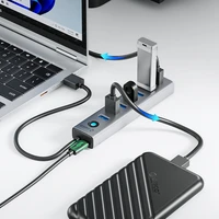 "Orico CL7U-U3" šakotuvas 7x USB-A 3.0 + USB-C 5V/3A 1 m - pilkos spalvos