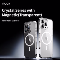 Rock Crystal Series Magnetinis dėklas telefonui Iphone 16 Plus skaidrus