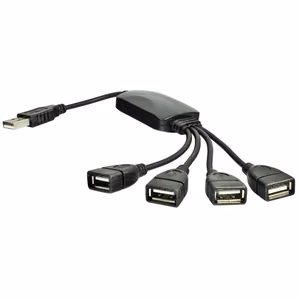 USB šakotuvas Akyga AK-AD-13 (4xUSB 2.0) juodas