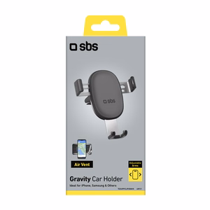 SBS TESUPPCLIPGRAVK išmaniojo telefono laikiklis oro angai, gravitacinis - juodas