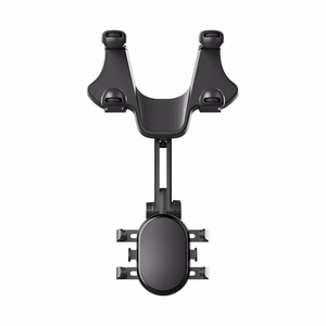 Automobilinis telefono laikiklis galinio vaizdo veidrodžiui - juodas