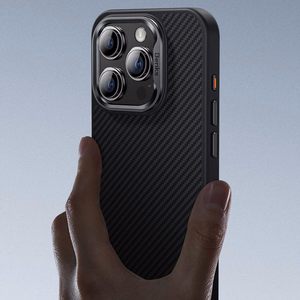 Benks Magnetinis Armor Pro Kevlar dėklas telefonui iPhone 16 Plus - metalinis rėmas 600D - juodas (m)