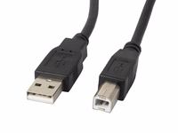 Lanberg CA-USBA-11CC-0018-BK USB kabelis USB 2.0 1,8 m USB B Juoda