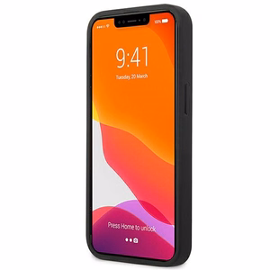 AMG AMHCP14MDOLBK iPhone 14 Plus 6.7 "juodas kietas dėklas Odinis Karštai spaustas